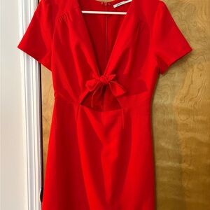 Kimchi Blue Red Tie-Front Mini Dress